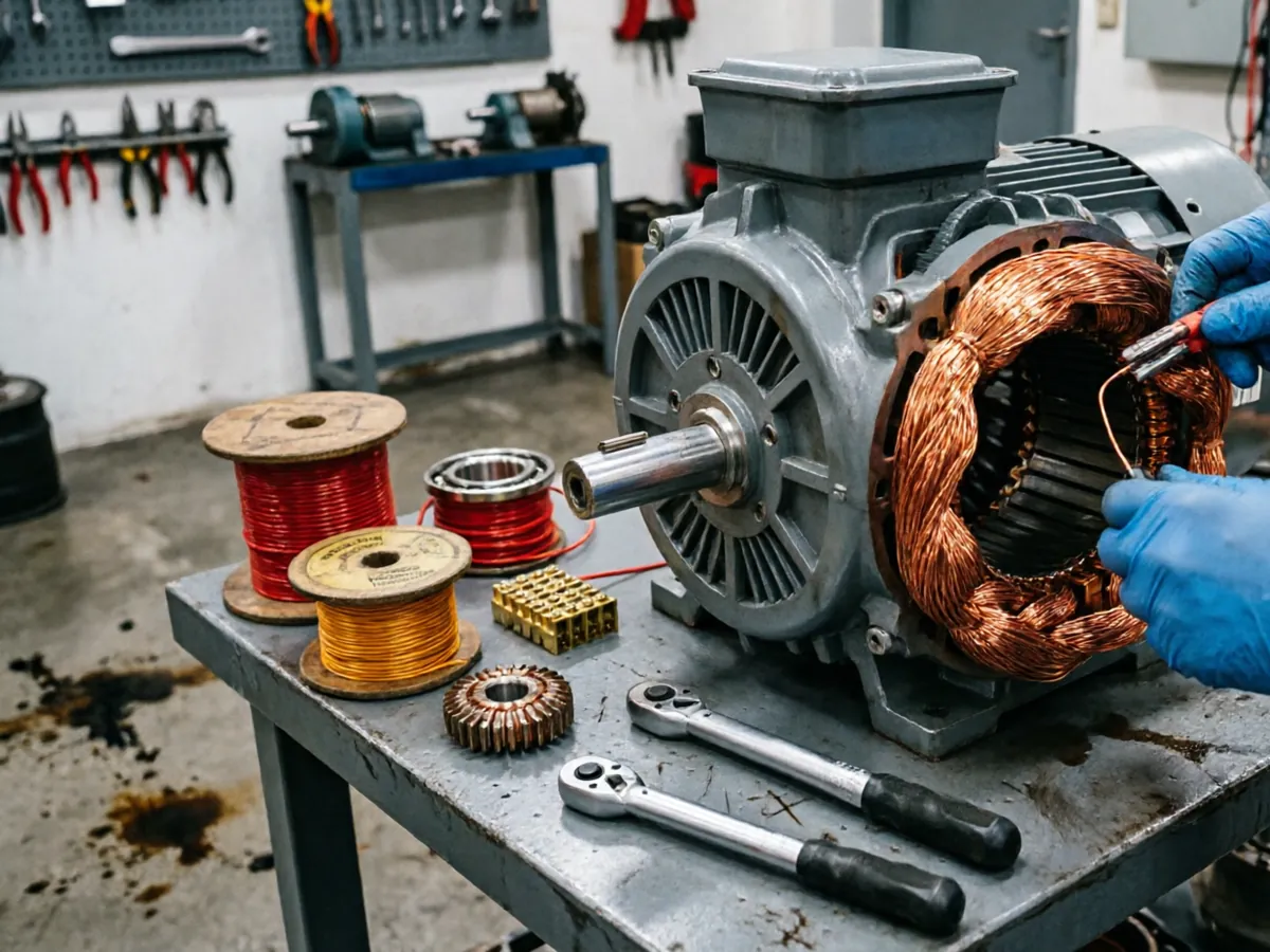 Reparación de bobinado industrial